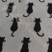  Cotton Rich Linen Black Cats in a Line