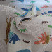  Cotton Rich Safari Animals on Linen Look Fabric