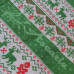 Cotton Rich Linen Look Scandi Christmas Green