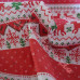 Cotton Rich Linen Look Scandi Christmas Red 