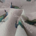 Digital Linen Look Peacocks on Cotton Rich Fabric