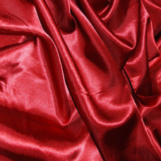 Plain Dark Red Polyester Satin 