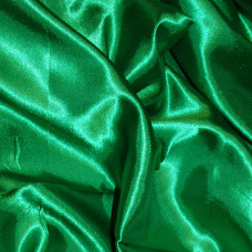 Plain Emerald Green Polyester Satin 