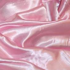 Plain Pastel Pink Polyester Satin 