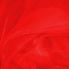 Red Plain Dyed Sheer Organza Fabric 