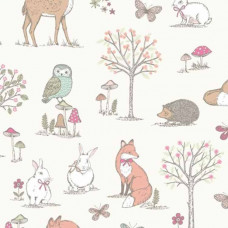Woodland Animals 100% Cotton Fabric
