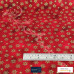 Christmas Sparkling Gold Snowflakes on Red 100% Cotton from John Louden