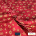 Christmas Sparkling Gold Snowflakes on Red 100% Cotton from John Louden