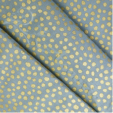 1.55m Christmas Gold Pin Spot on Grey 100% Cotton 1.55m Christmas Gold Pin Spot on Grey 100% Cotton