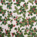 Large Christmas Holly on White 100% Cotton 