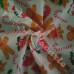 Xmas Puddings & Trees, Gingerbread, Candy Canes on Cream Polycotton Print