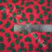 Christmas Holly on Red Polycotton Print