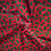 Christmas Holly on Red Polycotton Print