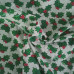 Christmas Holly on White Polycotton Print