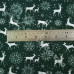 Nordic Reindeer & Snowflakes on Green Polycotton Print