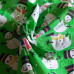 Snowmen on Green Polycotton Print