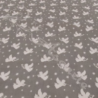 Angels on Grey Polycotton Print Angels on Grey Polycotton Print