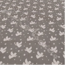 Angels on Grey Polycotton Print