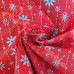 Snowflake drops on Red Polycotton Print