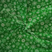 Snowflakes on Green Polycotton Print Des 2