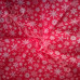 Snowflakes on Red Polycotton Print Design 2