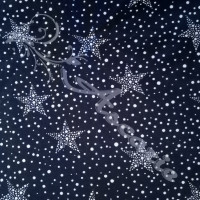 Stars & Snow on Navy Polycotton Print
