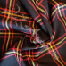 Brown with a Red & Yellow Check Tartan PolyViscose 