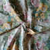 Vintage linen look Floral  Fabric