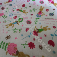 Cotton Rich Linen Cute Rabbits