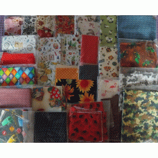 1.2g of 100% Cotton MIXED SIZE  REMNANTS 