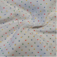 Multi coloured Pin Spot Poly Cotton