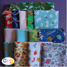 1.3kg of Polycotton MIXED  REMNANTS 