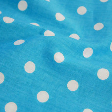 Turquoise Pea Spot  100% Cotton