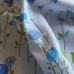 Blue Summer Flowers on white  100% Cotton