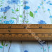 Blue Summer Flowers on white  100% Cotton