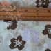 3.95m Brown, Purple & Peach Flowers 100% cotton 