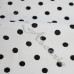 Black Pea Spot on white  100% Cotton