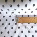 Black Pea Spot on white  100% Cotton