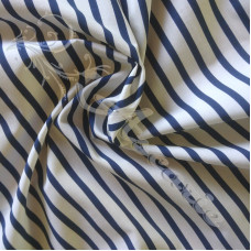 Navy and White Stripe 100% cotton 