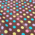  Multi Spots on Brown Background Dress Fabric