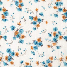 Blue Floral Ditsy Polycotton Print