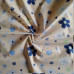 Blue Flowers & Hearts on Cream PolyCotton