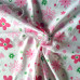 Pink Flowers & Hearts on White PolyCotton