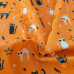 Spooky Halloween Scary Cats on Orange Polycotton 