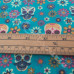 Skulls & Flowers on Teal PolyCotton