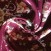 Pink Roses on Burgundy Fine Needlecord 