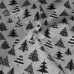 Christmas trees, on Grey Polycotton Print