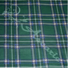 Tartan on GreenPolycotton Print