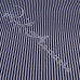 Narrow Stripe Navy Coloured Polycotton