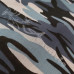 Camo Blues - Black  PolyCotton